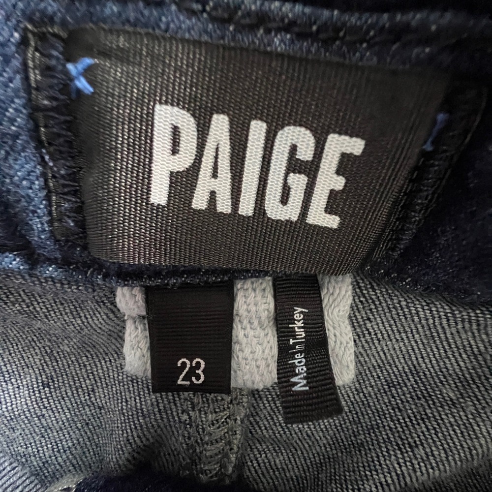 Paige Harper Wide Leg Jeans Womens 23 Blue Baltimore Paperbag Waist Pleated - Picture 4 of 12